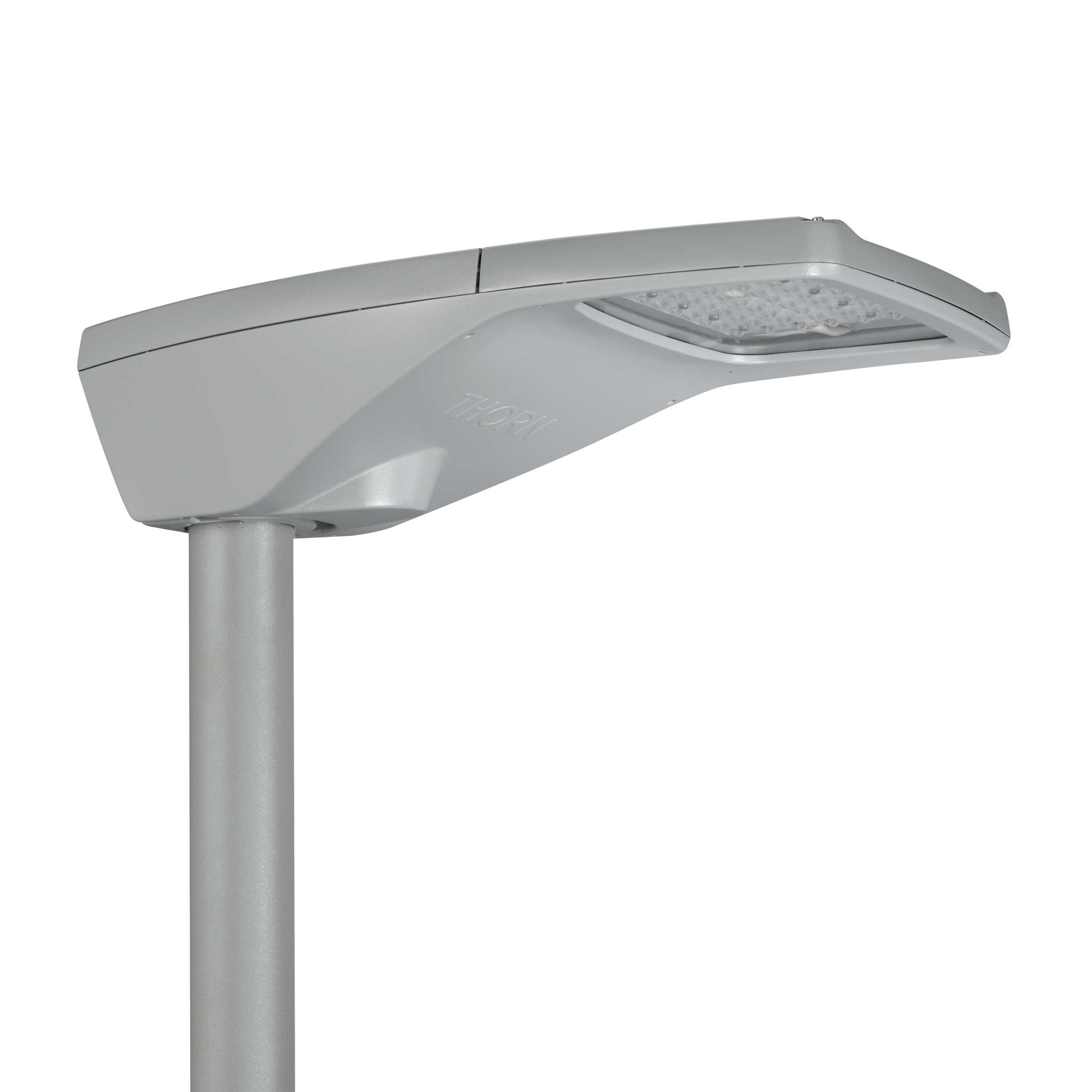 Un moderno lampione a LED con un design elegante e durevole, che offre un'illuminazione uniforme ed efficiente per l'illuminazione urbana e stradale all'aperto.