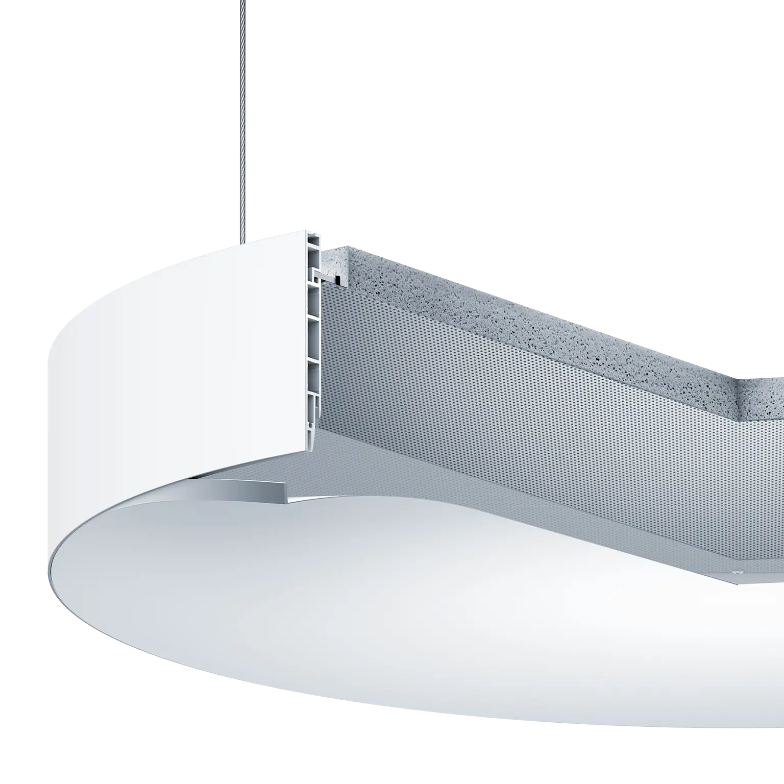 LANOS – Luminaire LED avec effet halo, design en saillie signé Zumtobel pour un éclairage architectural raffiné.