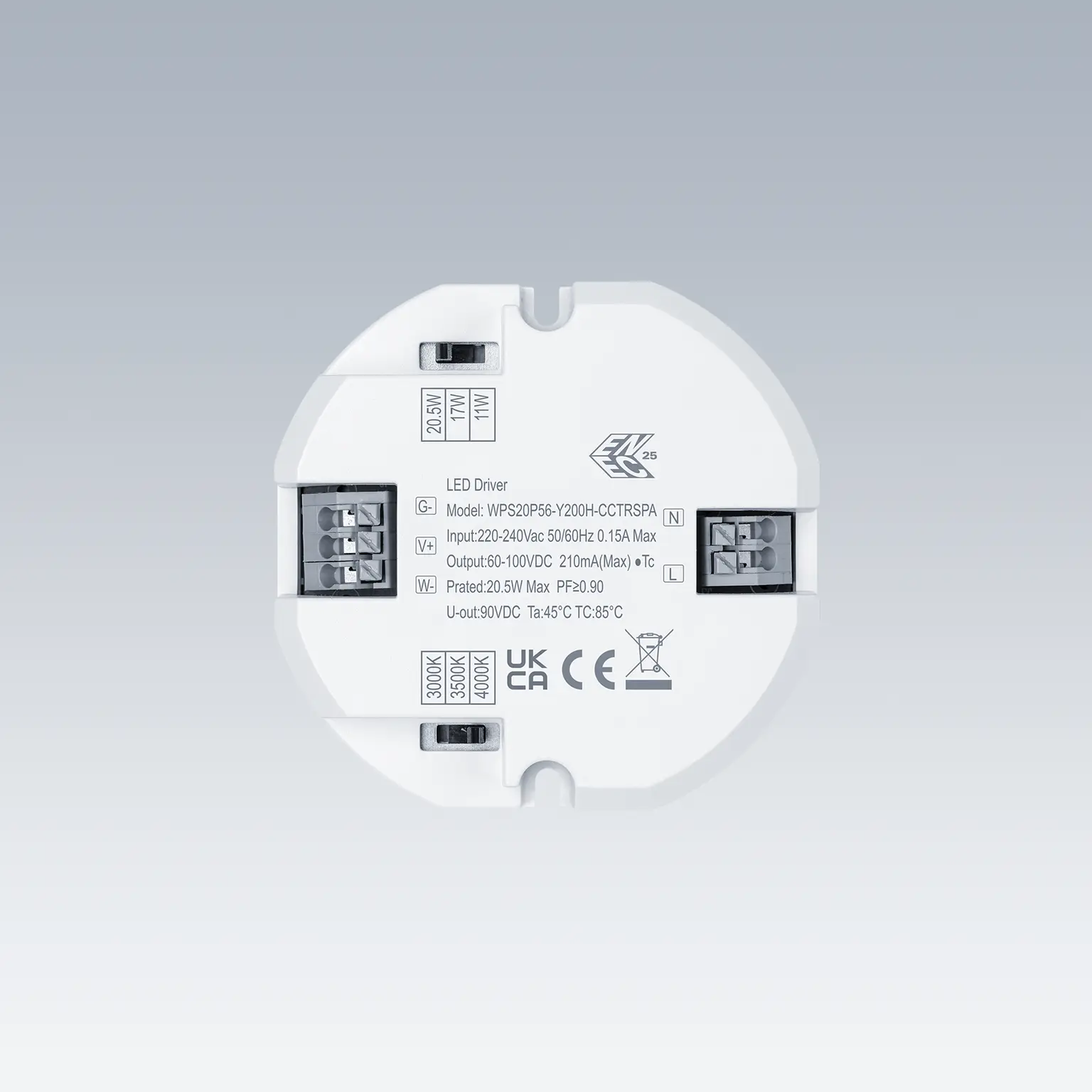 An illustration showing how light intensity can be changed at the flick of a button using ThornEco's flex feature