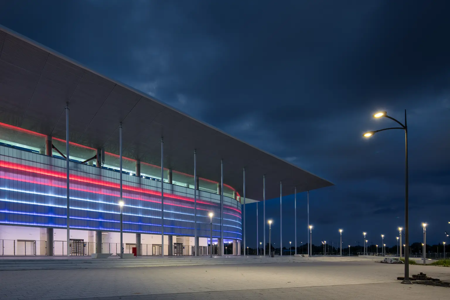 Illuminazione del parcheggio del FC Osijek realizzata da Thorn Lighting