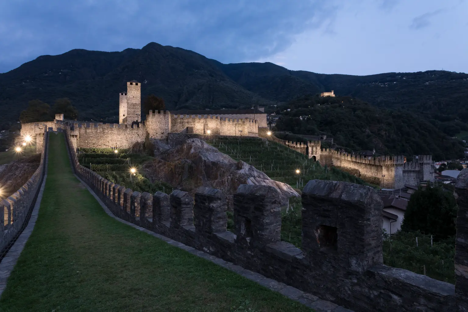 Proiettore Contrast di Thorn Lighting utilizzato alla Fortezza di Bellinzona 
