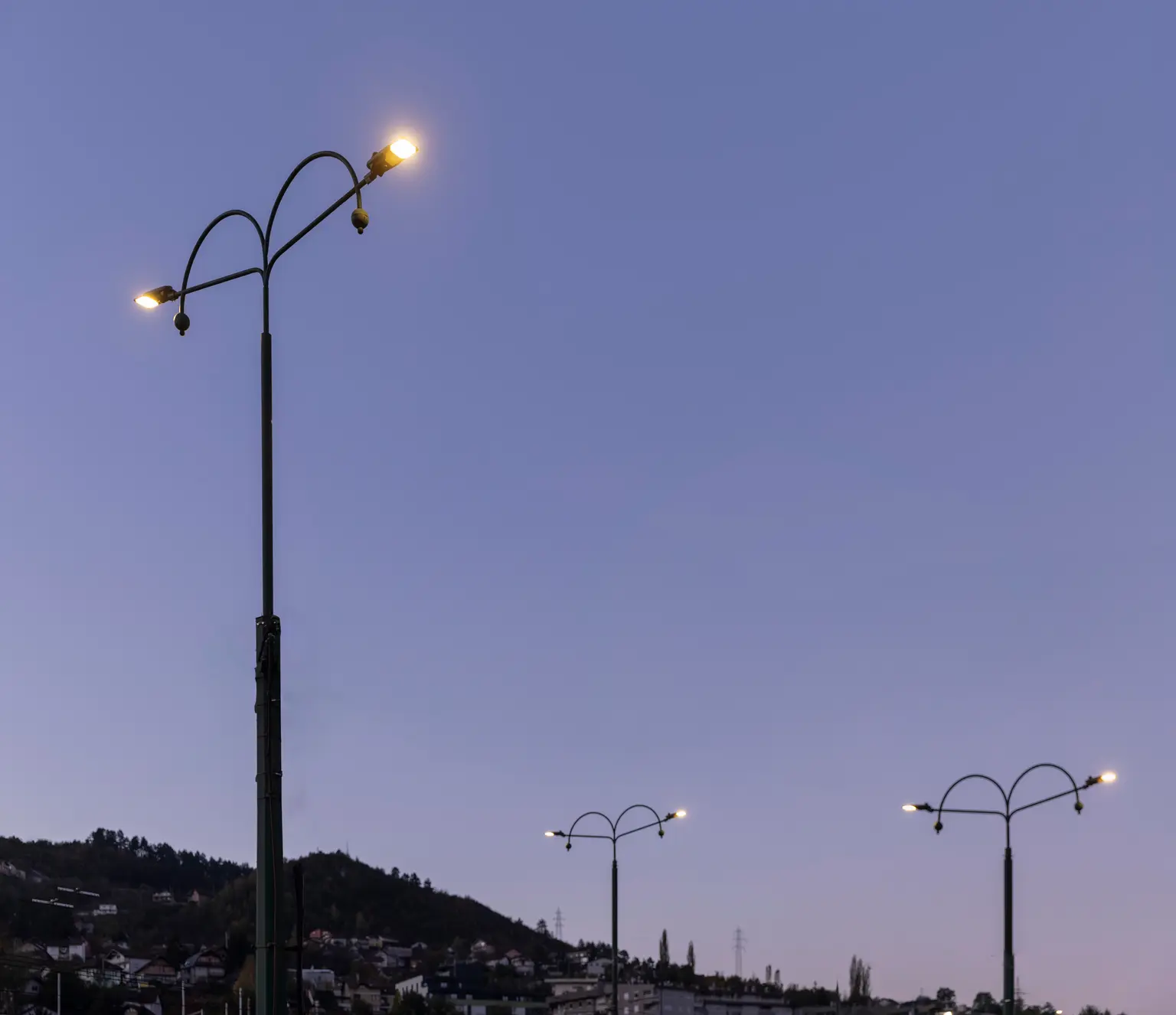 Illuminazione della città di Sarajevo con gli apparecchi Isaro Pro