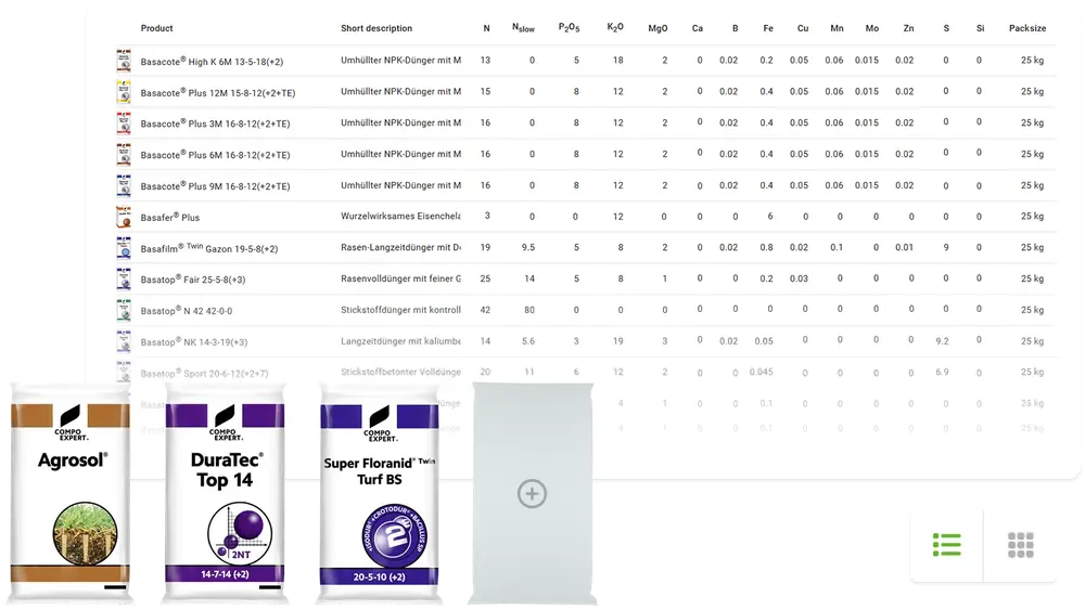 TurfHub  Products Database