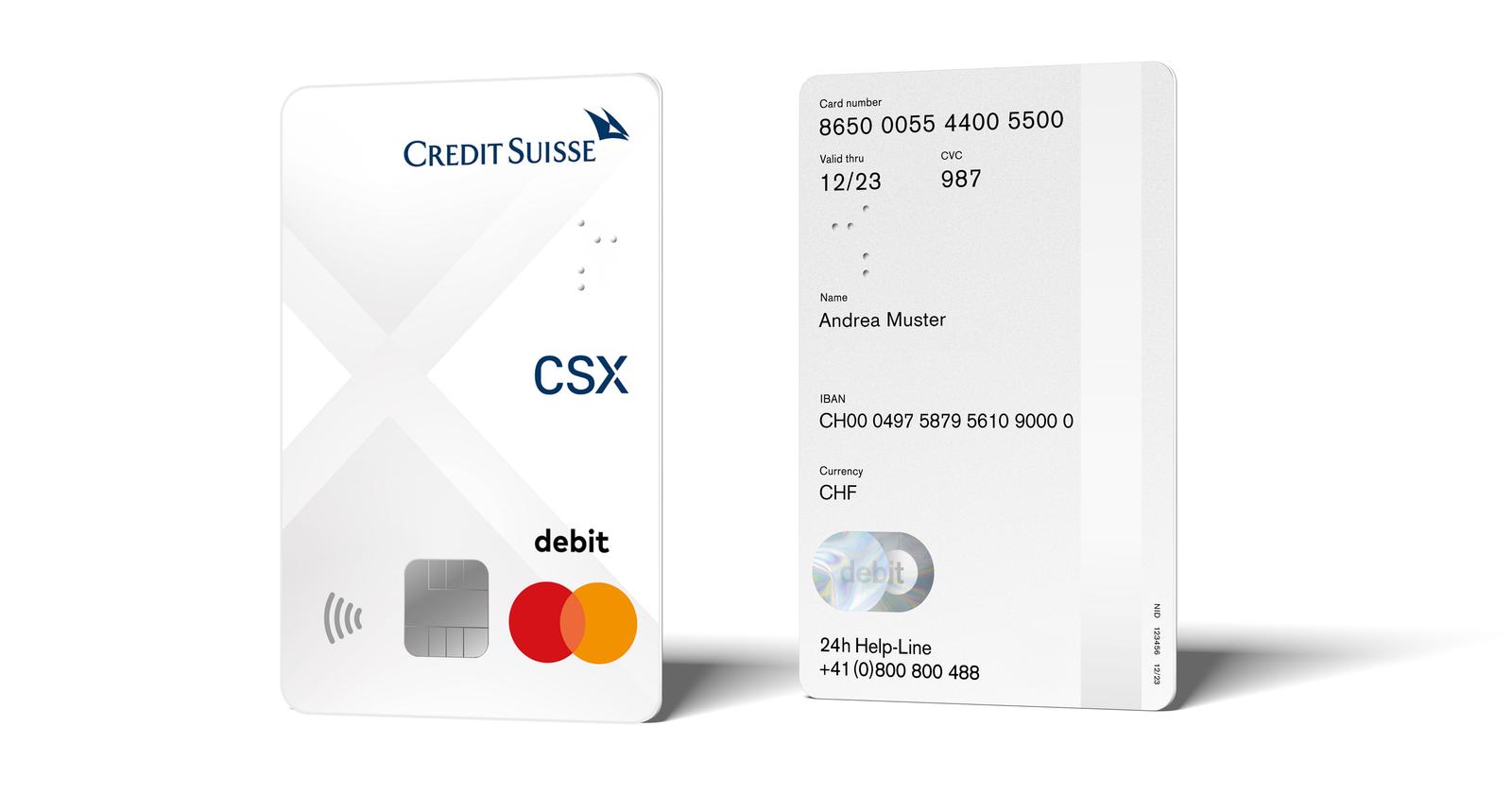 Csx Basic White Debit Mastercard Credit Suisse