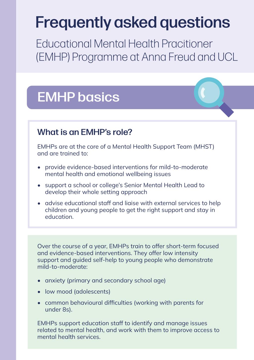 EMHP prospective candidate FAQs
