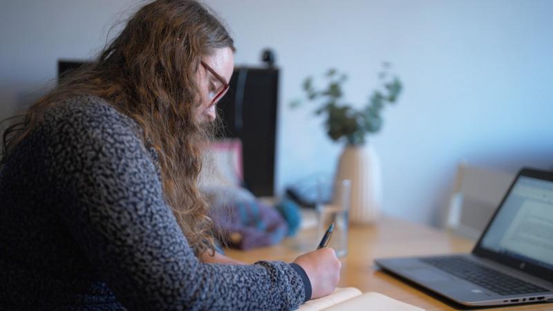 Sarah writing