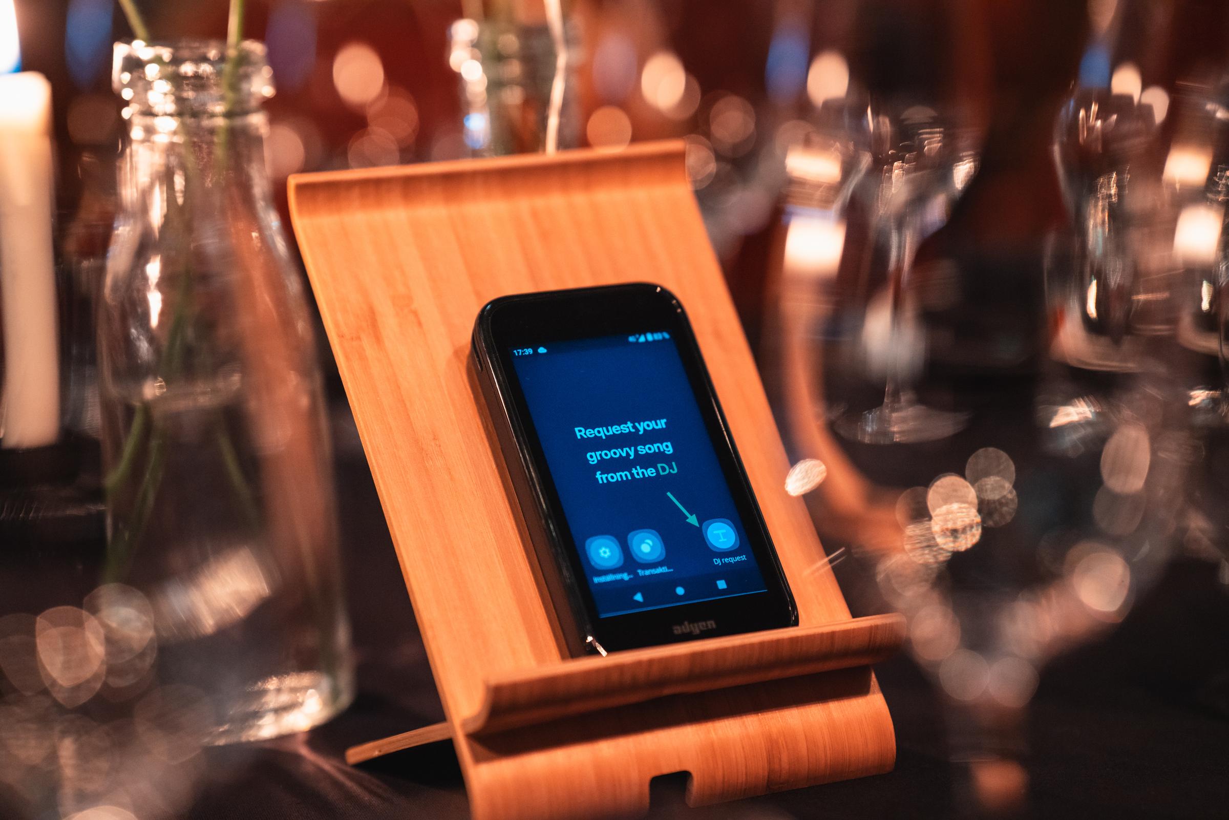 AMS1 terminal presented during Adyen Experience event in Sweden.