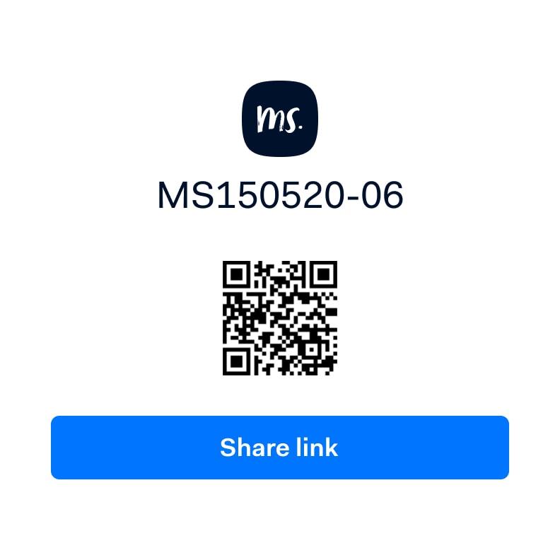 QR code with identification code MS150520-06 above a 'Share link' button.