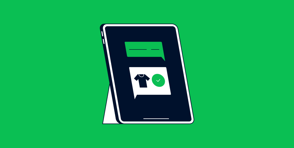 Illustration of ecommerce on a tablet
