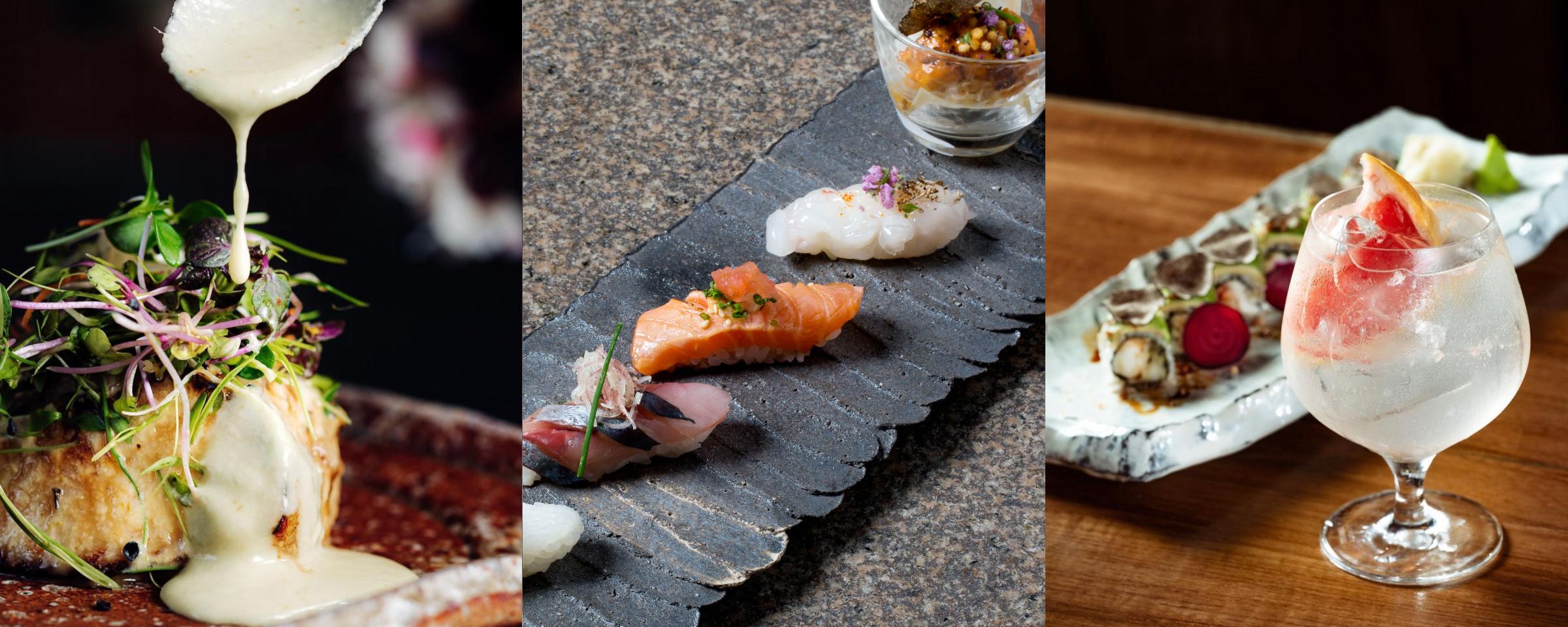 Shots of the food offered at Zuma restaurant