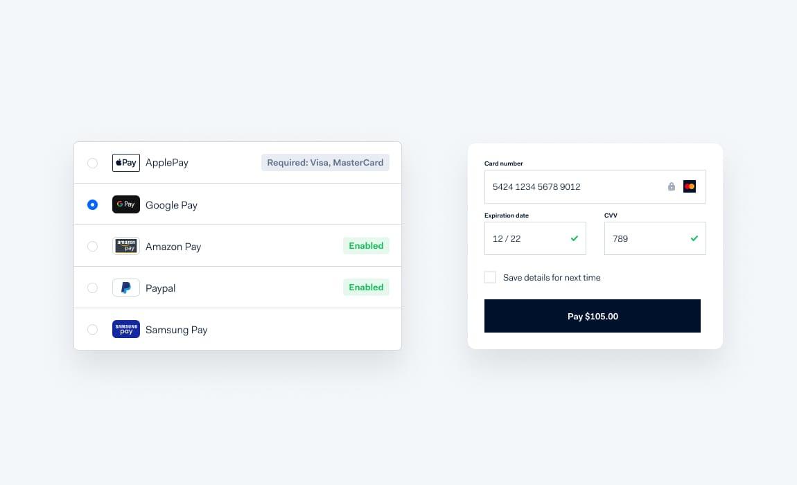 Screenshot eines Online-Checkouts
