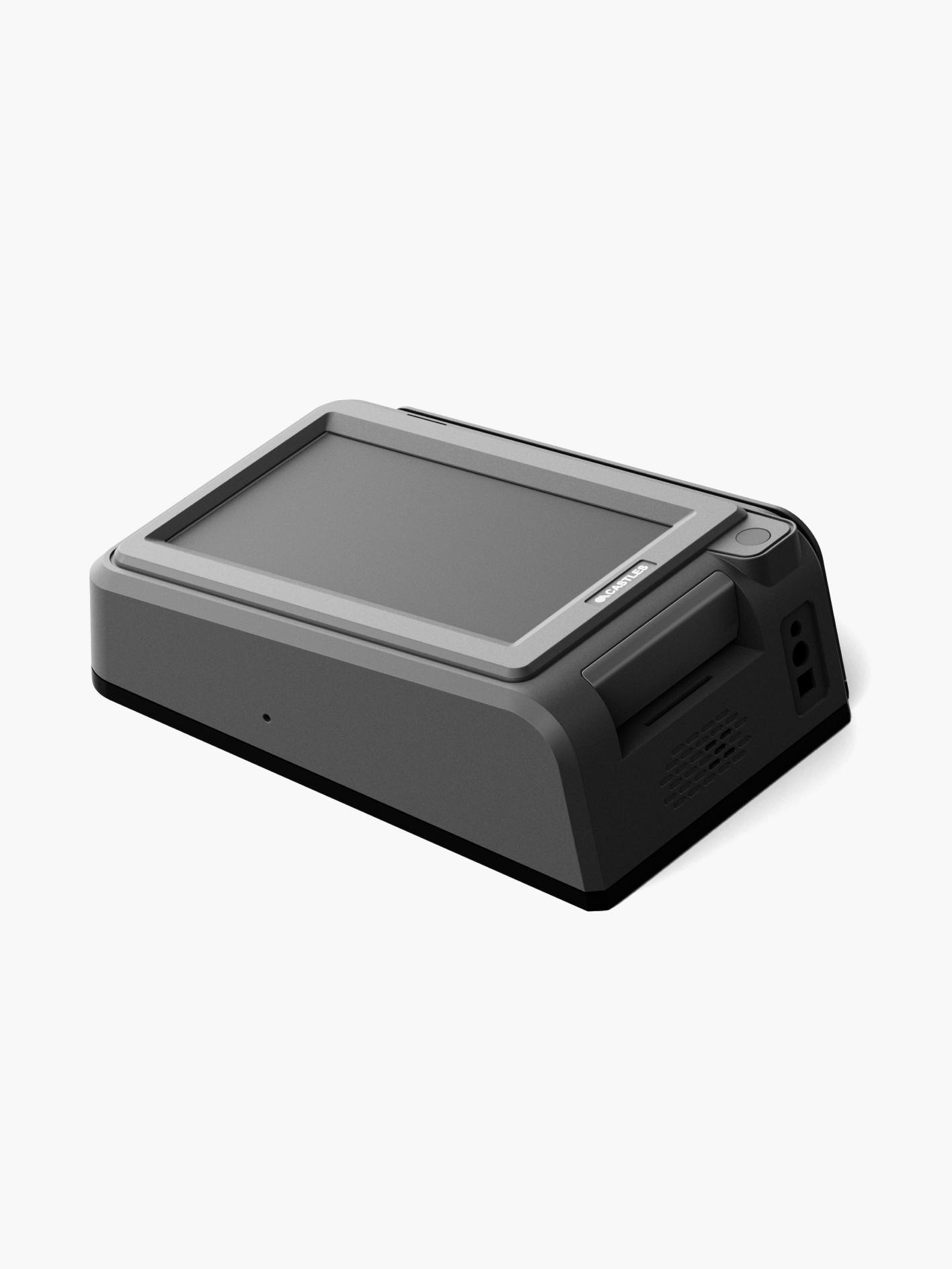 Terminal de pago Adyen sobre fondo claro.