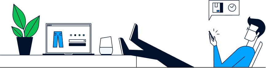 A man checking the status of his delivery