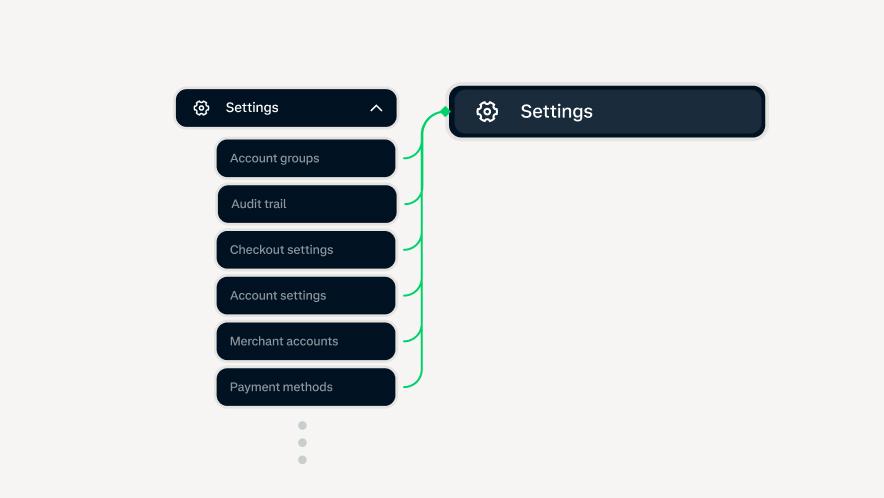 Diagram with settings options