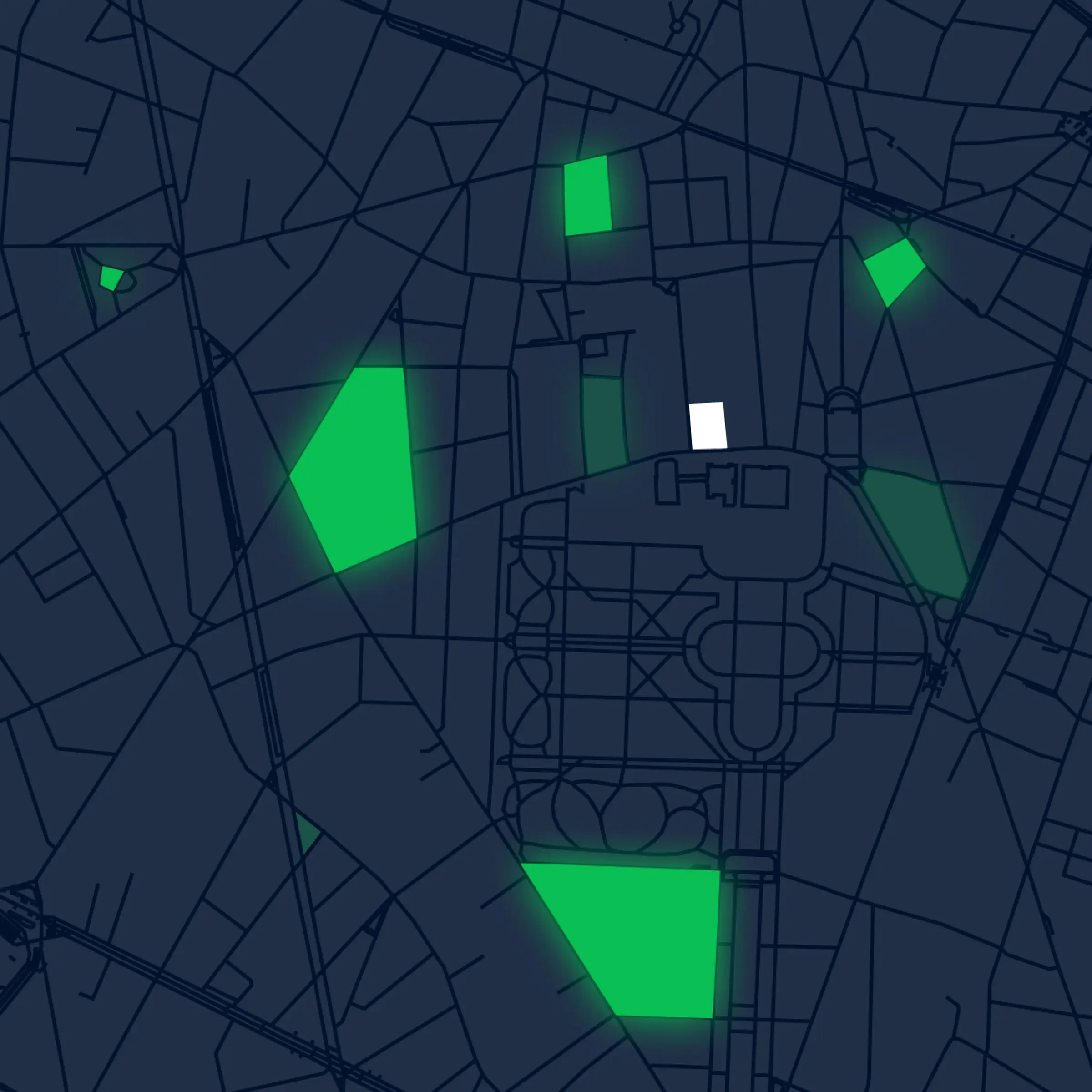 Stylized map overlay with highlighted areas possibly indicating data points or locations.