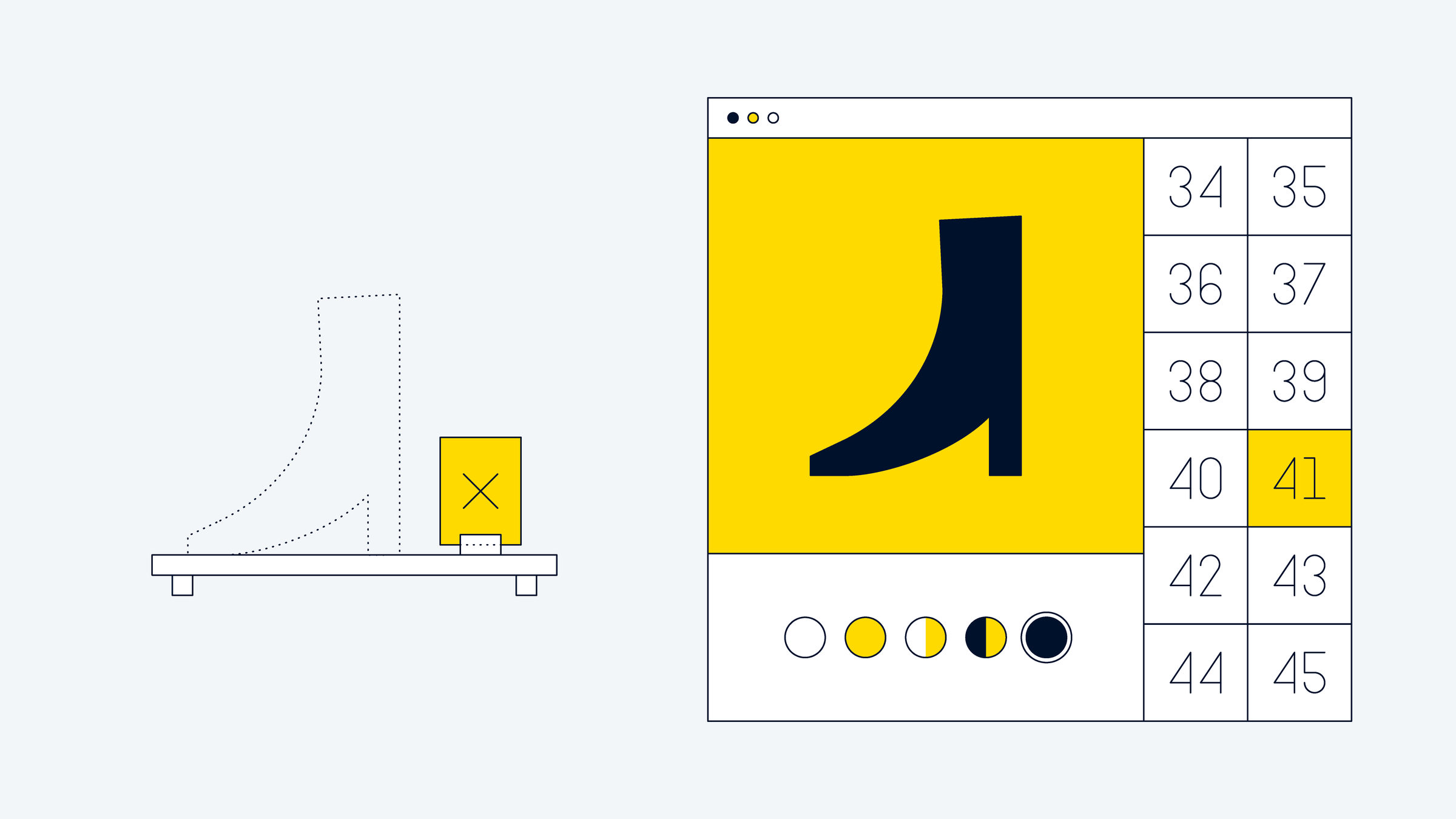 Representação estilizada da interface de checkout do Adyen e do processo de transação
