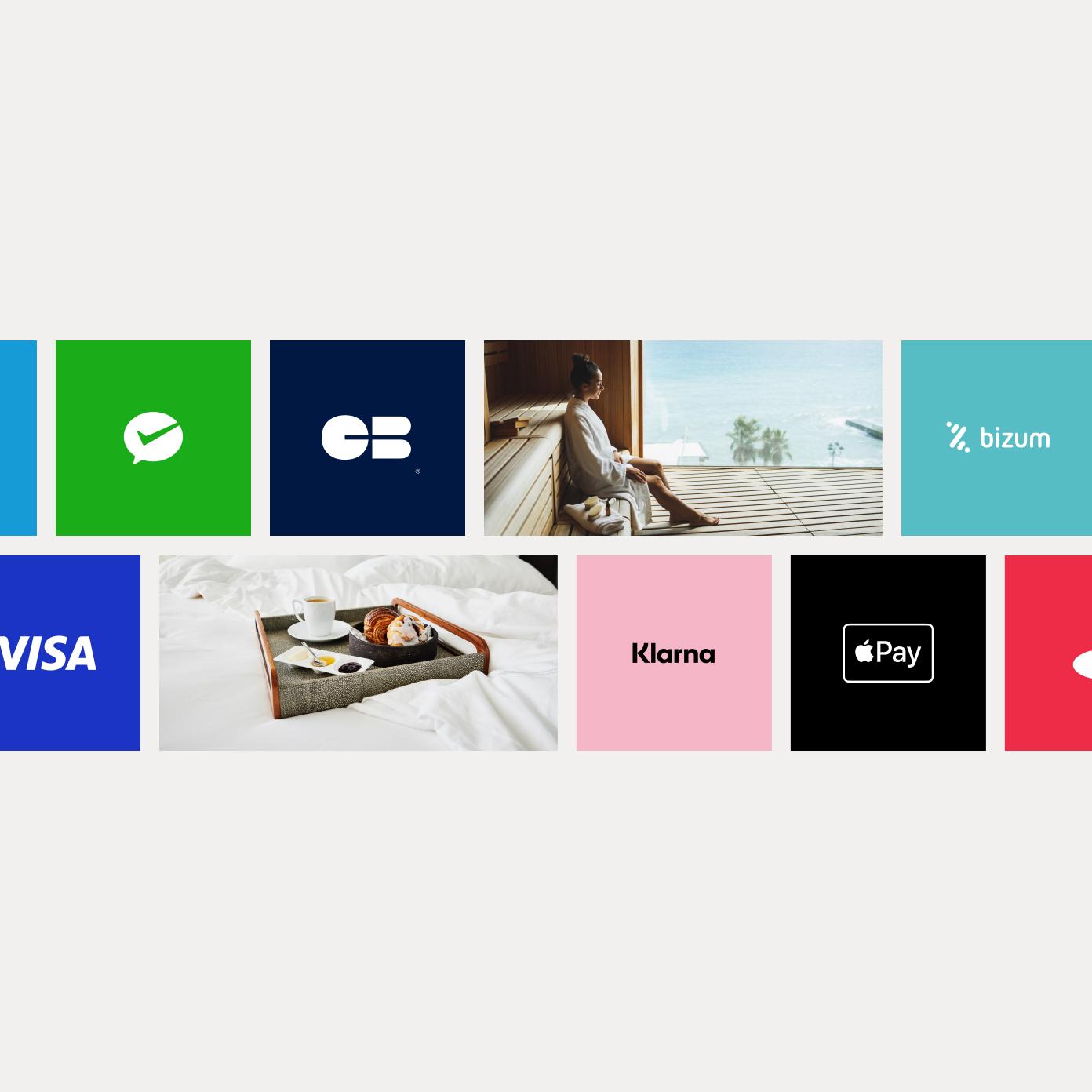 ui screen payment methods and hospitality photos