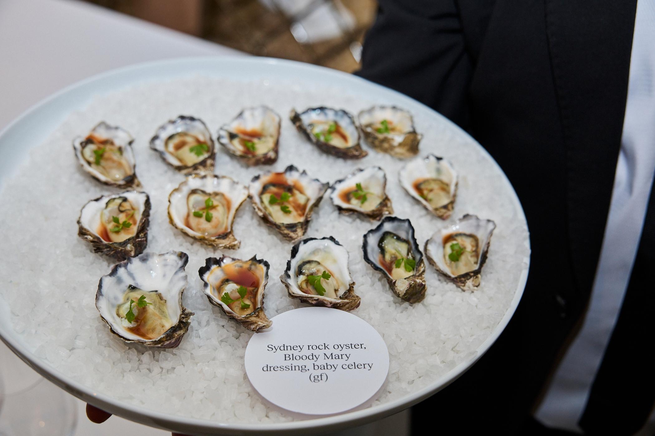 A plate full of oysters with dressing on it