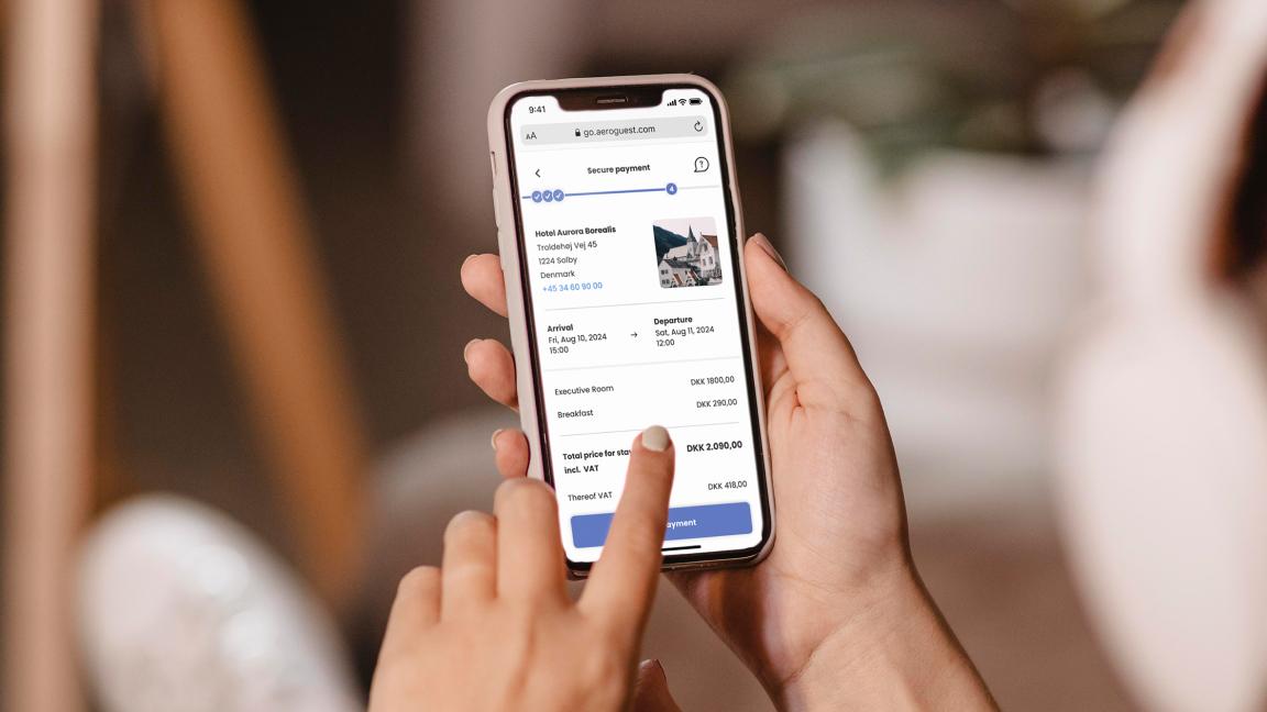 AeroGuest-gränssnitt i app