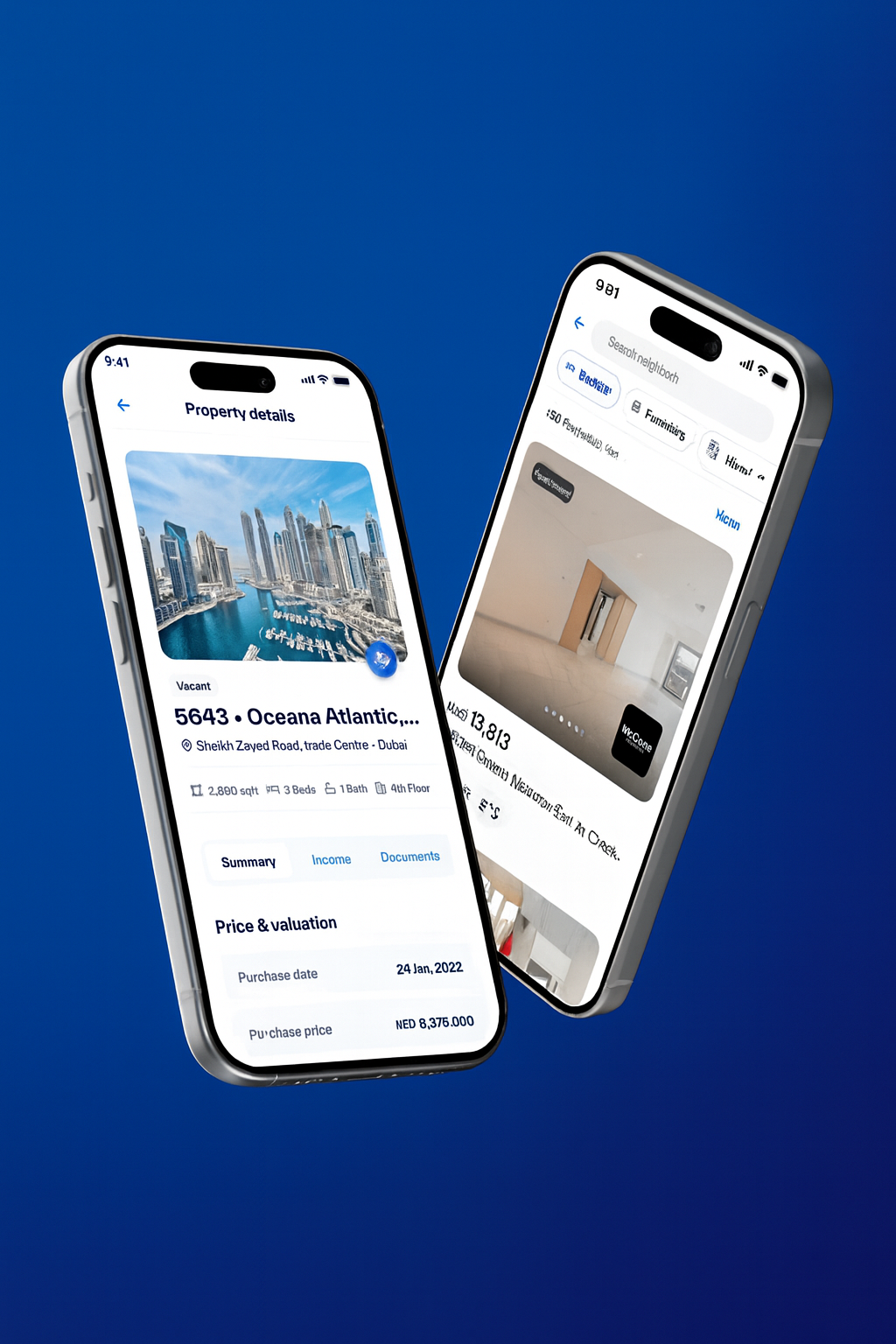 two iPhones with Keyper UI on screen