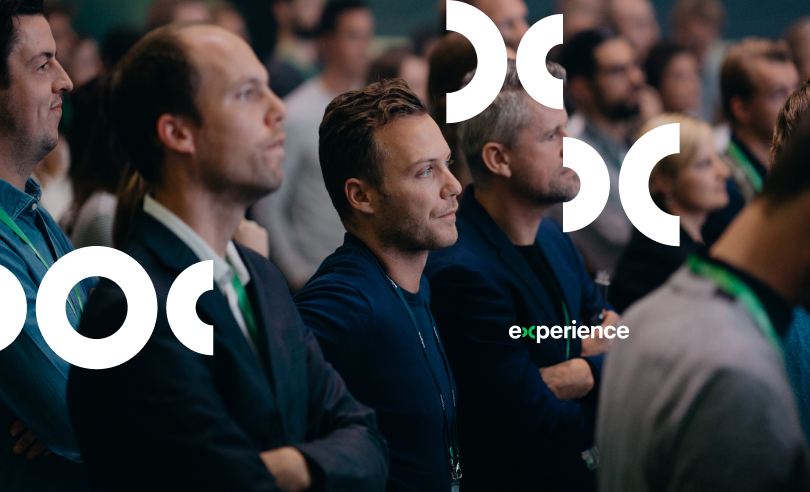 Adyen Experience event audience listening to the speaker.