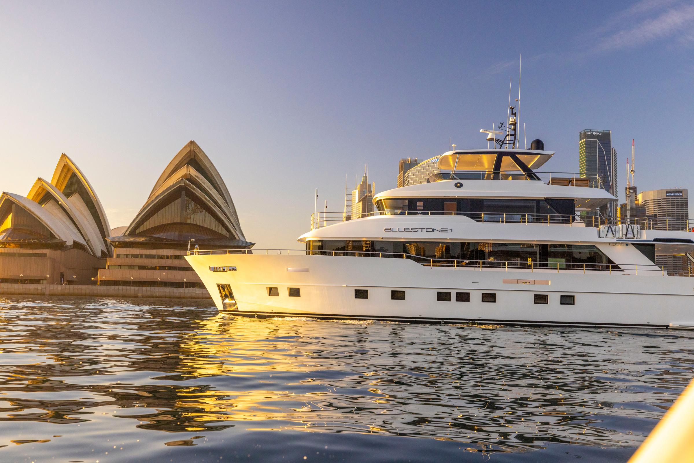 A yacht on the water in Sydney