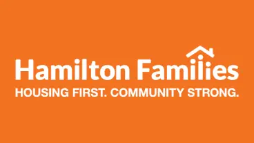 Hamilton Families organization logo with the tagline 'Housing First. Community Strong.'