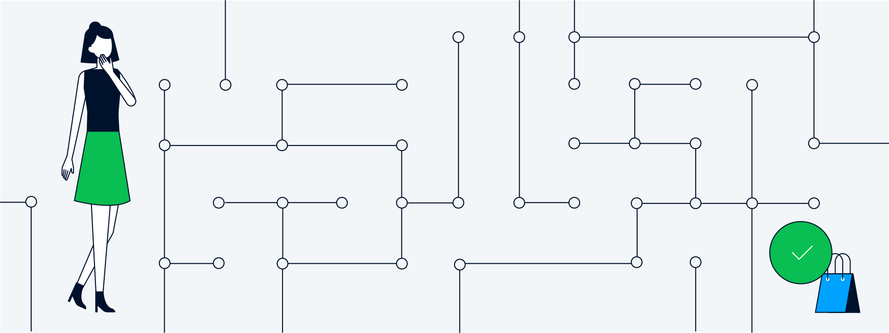 Data illustration of person and authentication 