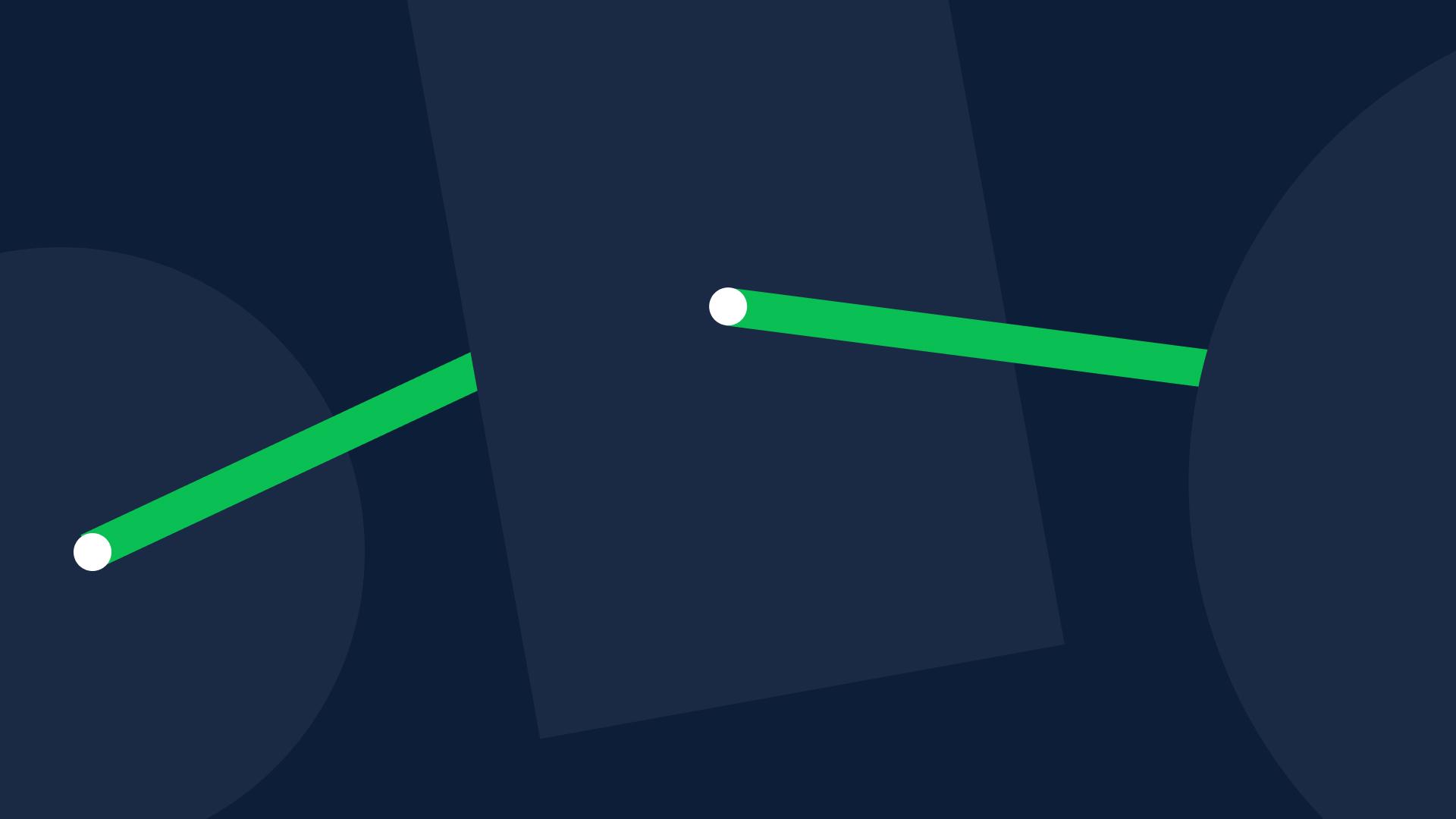 Formas geométricas estilizadas e linhas em fundo escuro.