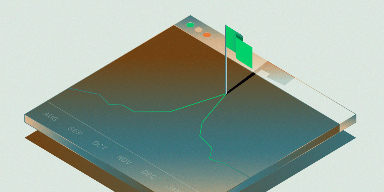 Digital payment graph illustration representing Adyen’s payment processing overview.