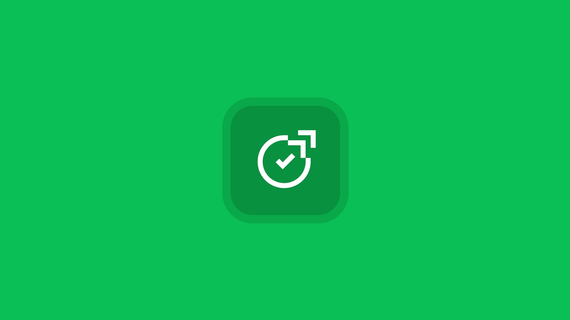 Product icon on a green background