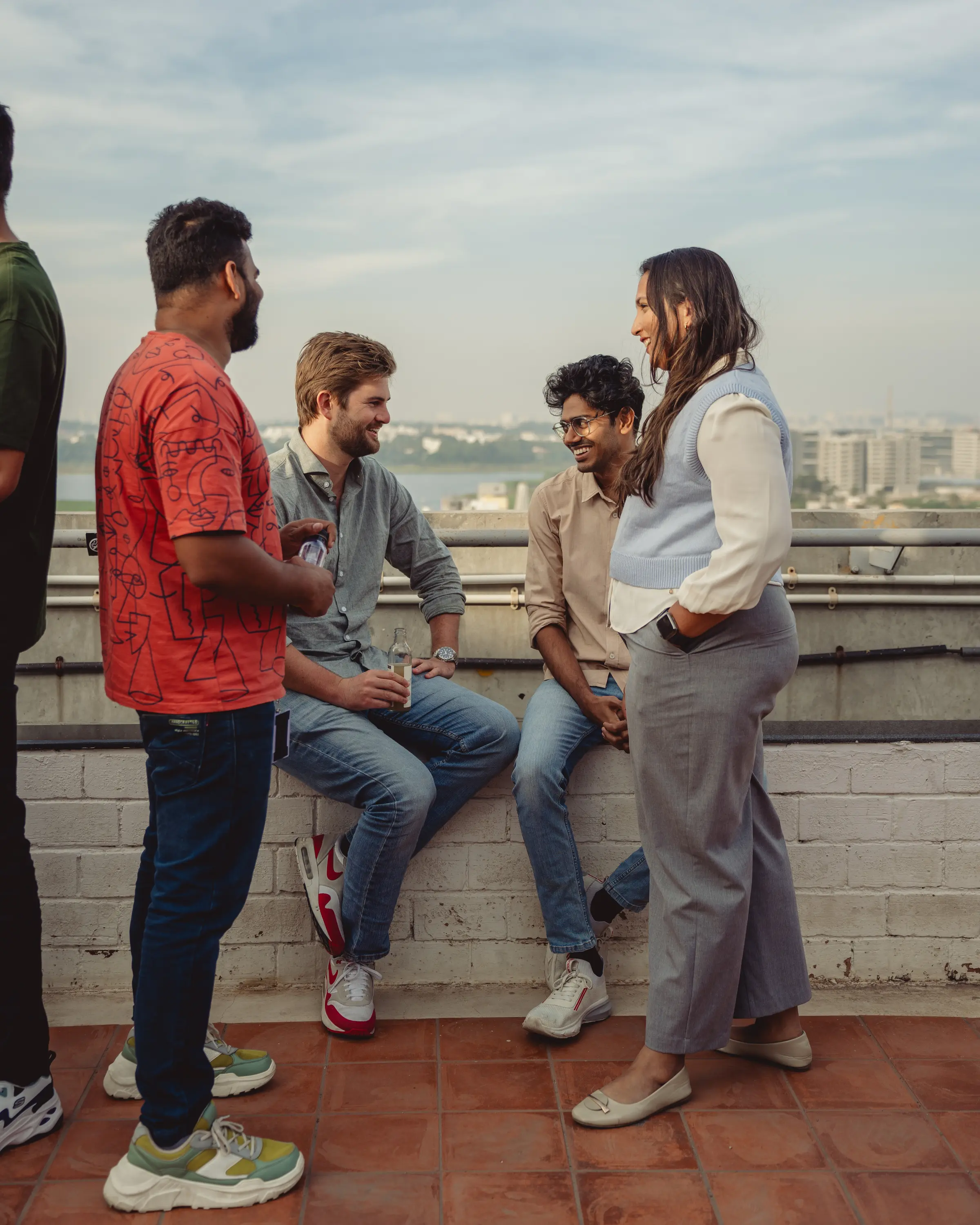 Adyen people in the Bangalore office interacting with each other