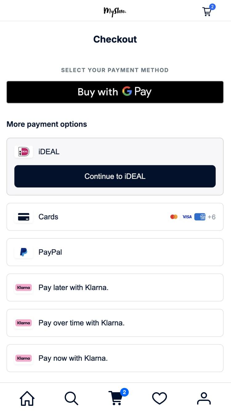 Mobile screen showing payment options including SEPA Direct Debit, Paysafecard, Apple Pay, Alipay, and others.