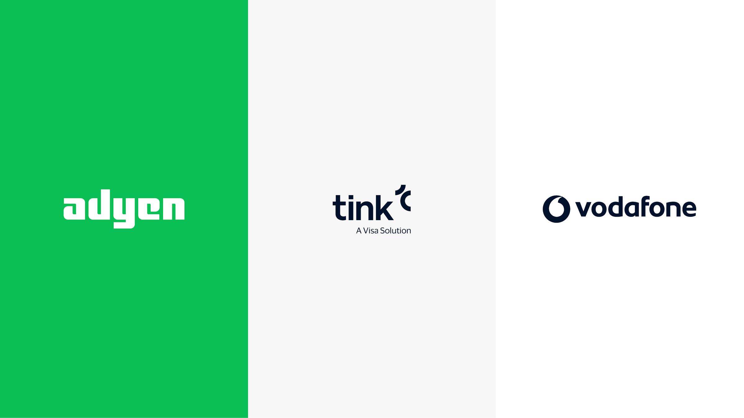 adyen, tink, vodafone banner 