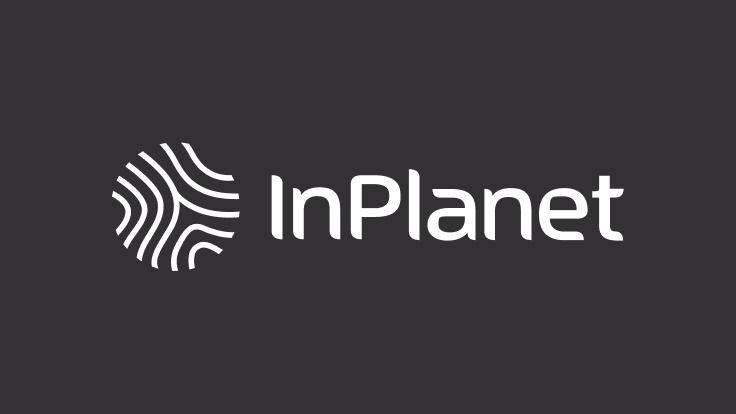 in planet logo on a dark background