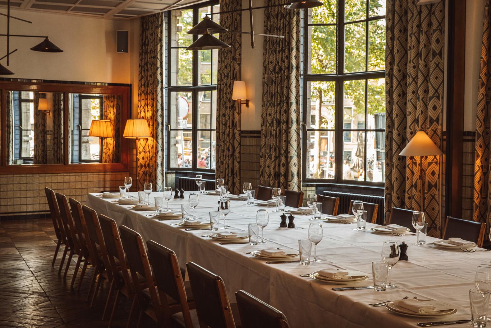 soho house setted up dinner table