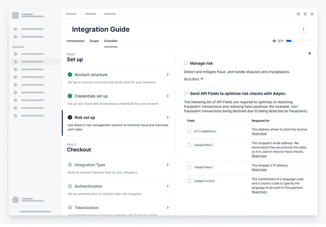 Custermer Area screen overview to announce that the new product is added to Customer Area > Developers > Integration Guide