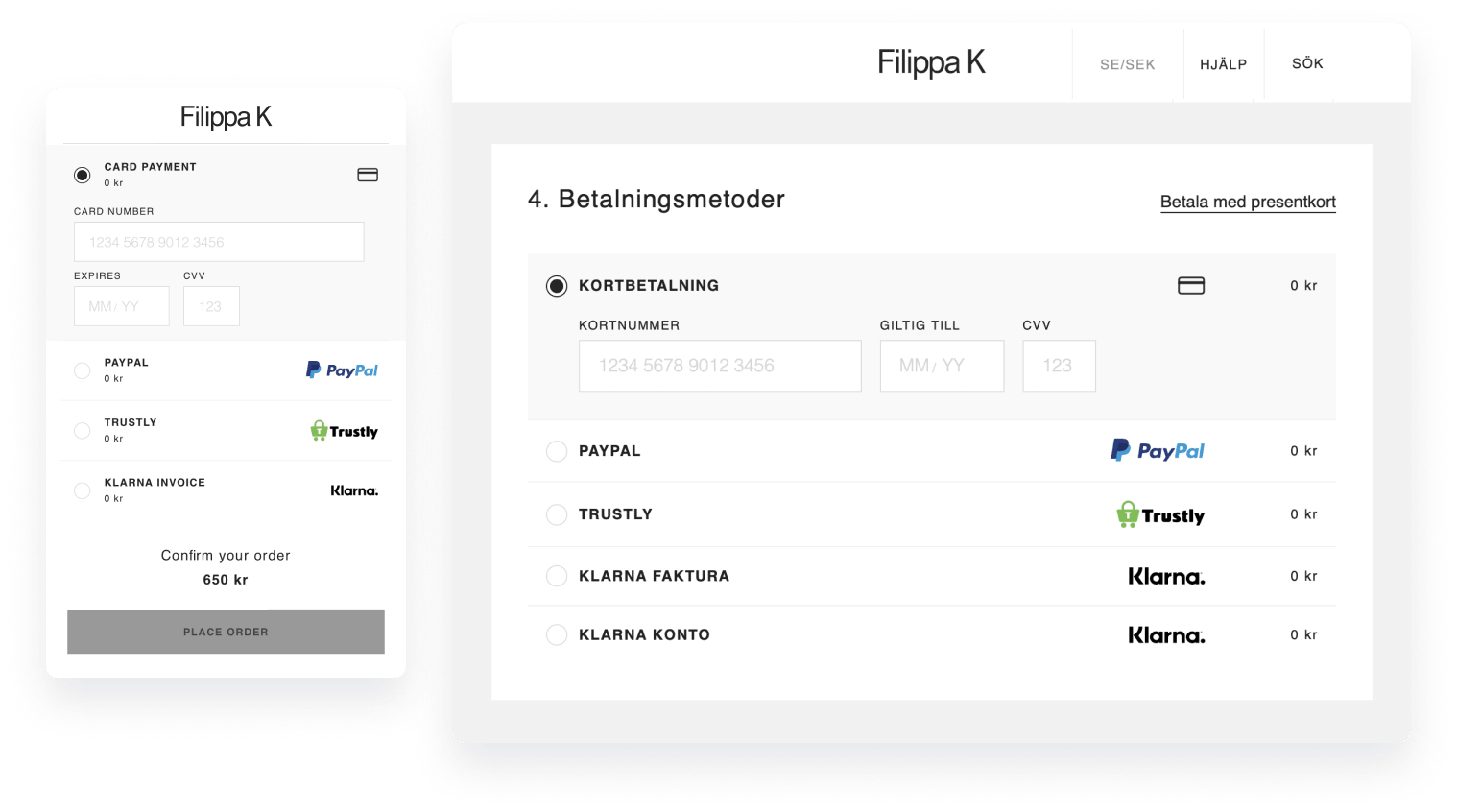 Filippa K Checkout