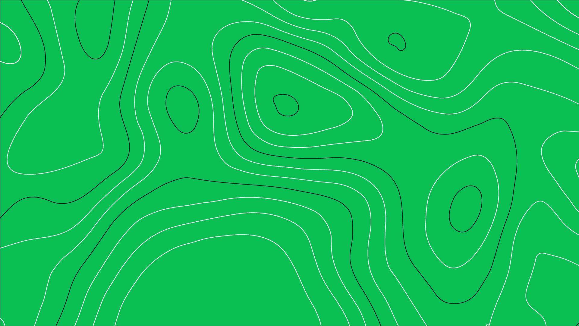 Green and white abstract topographic map design.