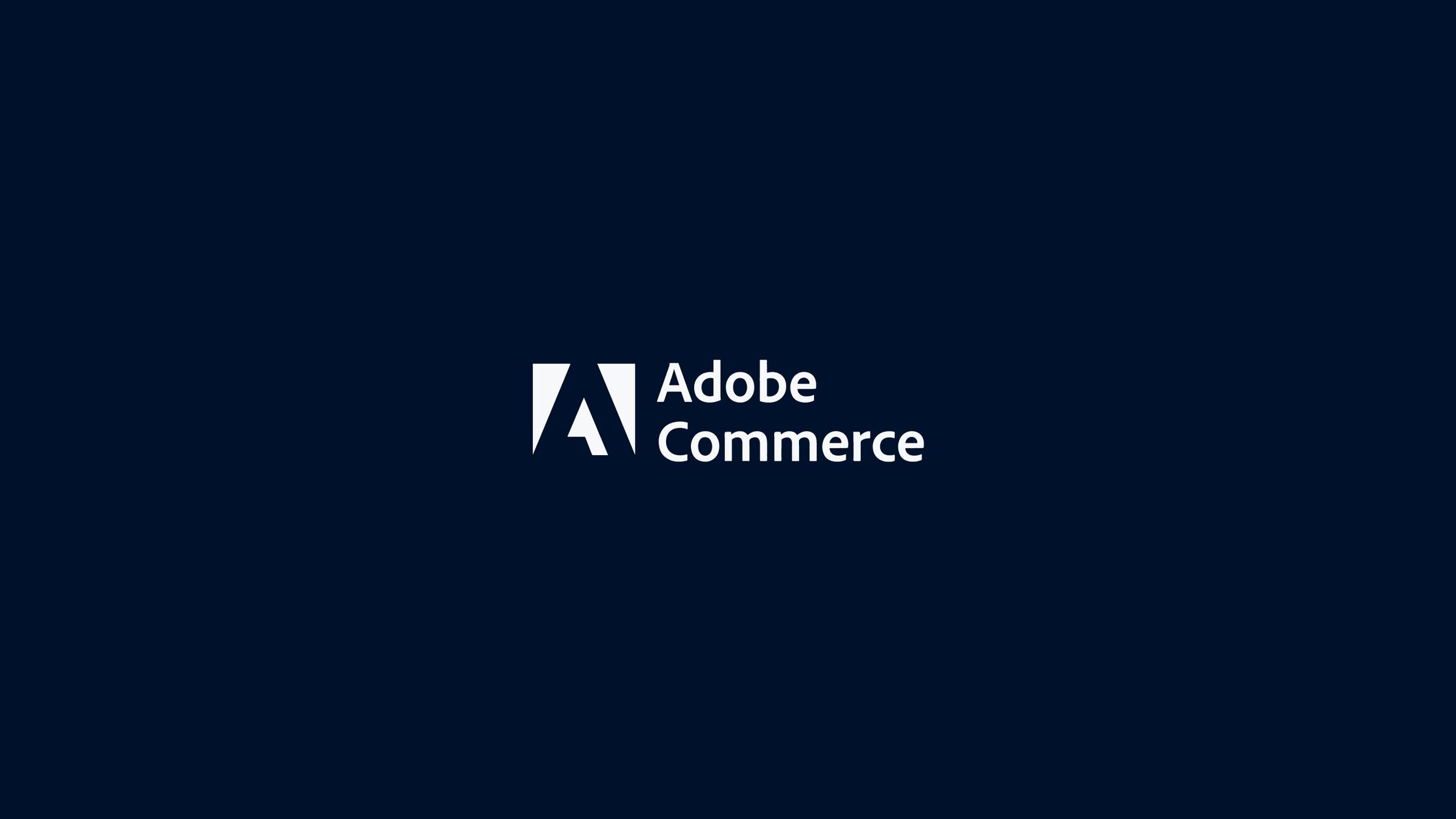 Adobe commerce on adyen black background