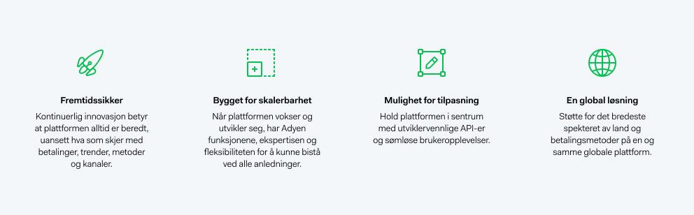 Grunner til å velge adyen