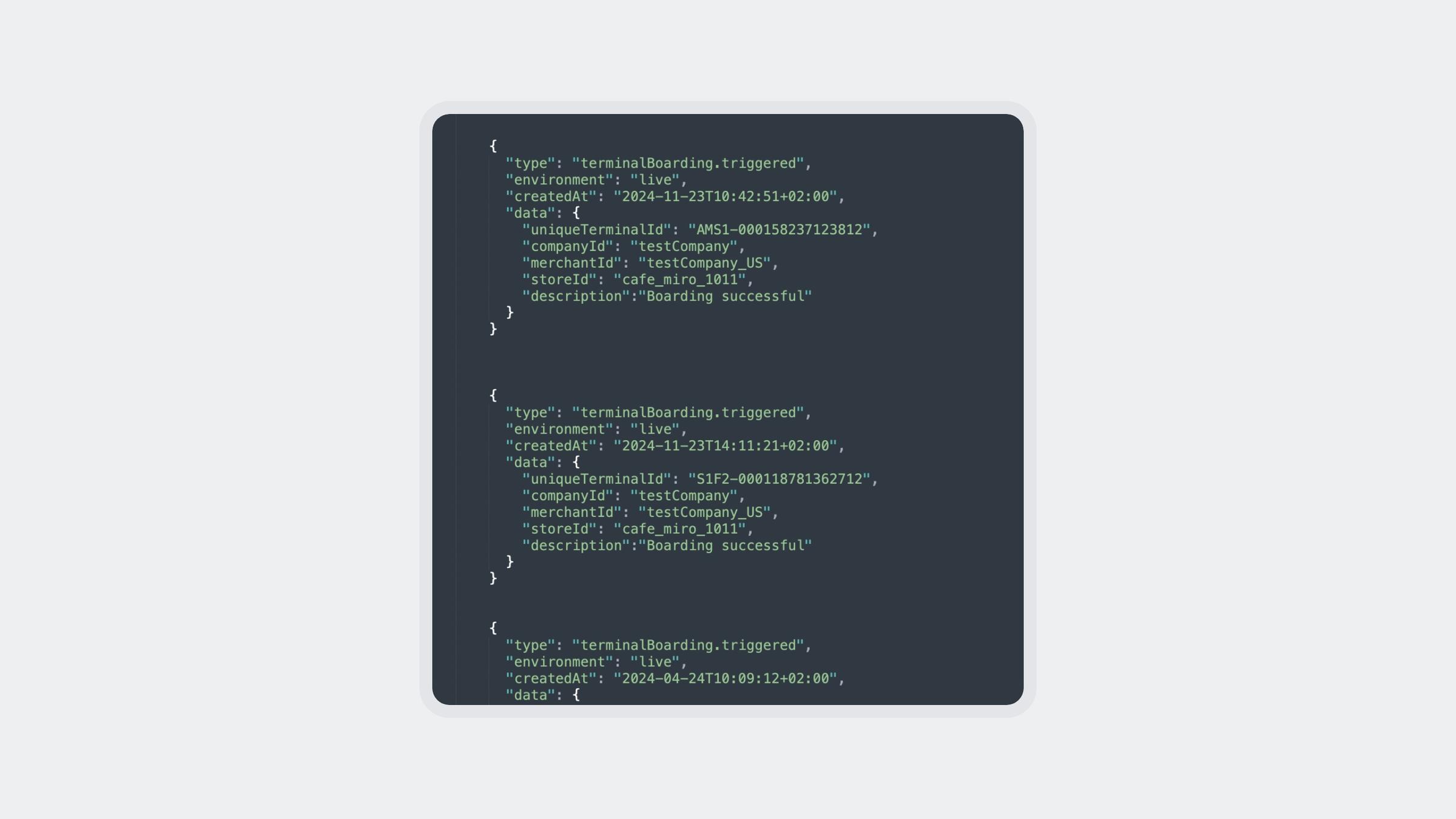UI screens for product updates