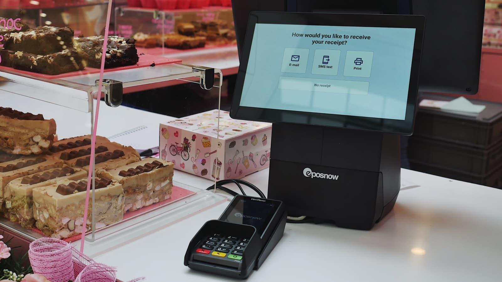 Eposnow interface on a counter top terminal.