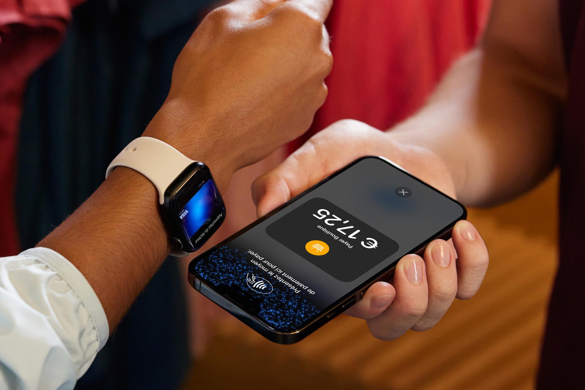 apple watch payment on an iphone