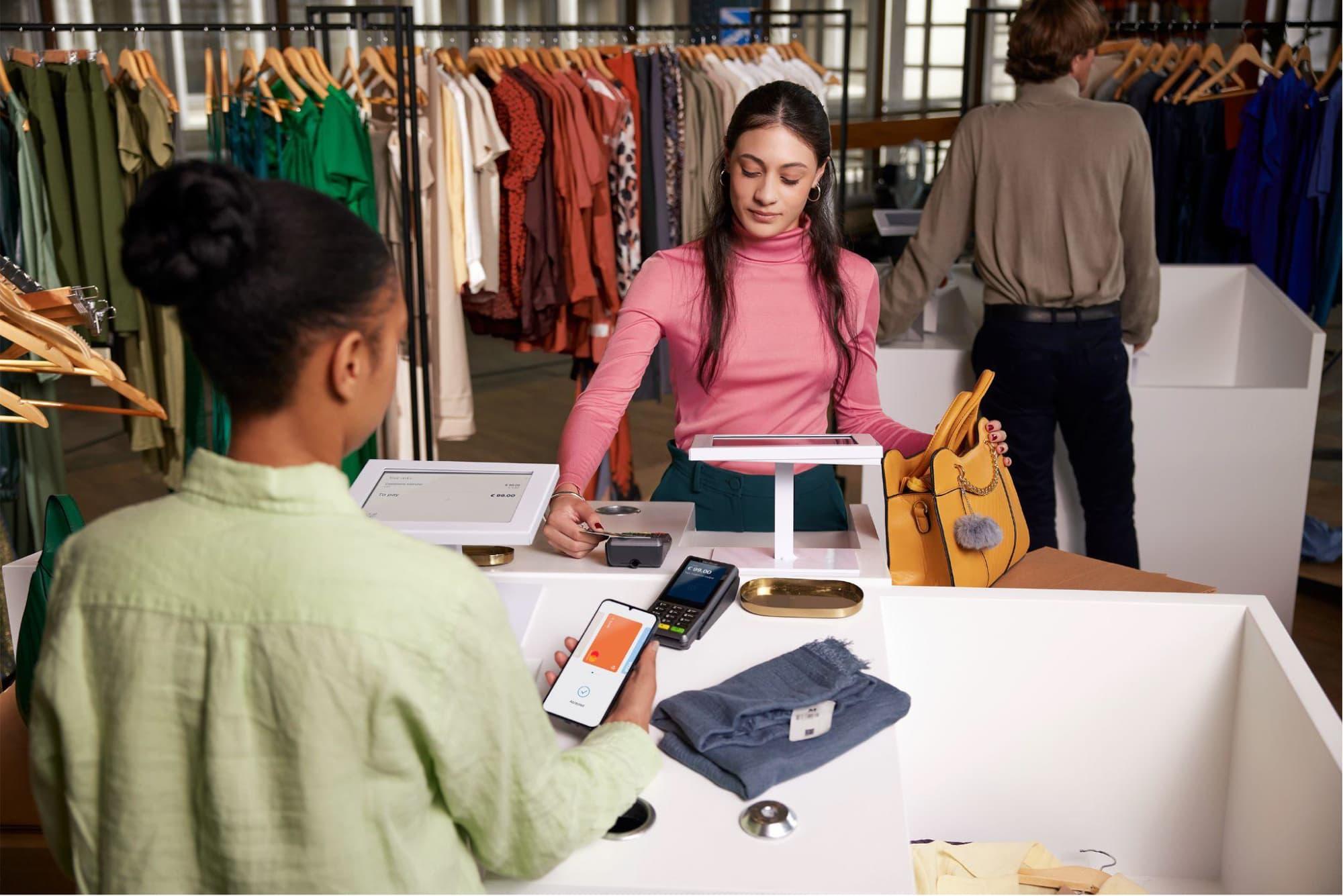 Woman making payment