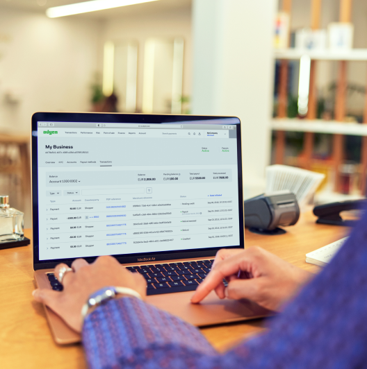Person on laptop looking at dashboard