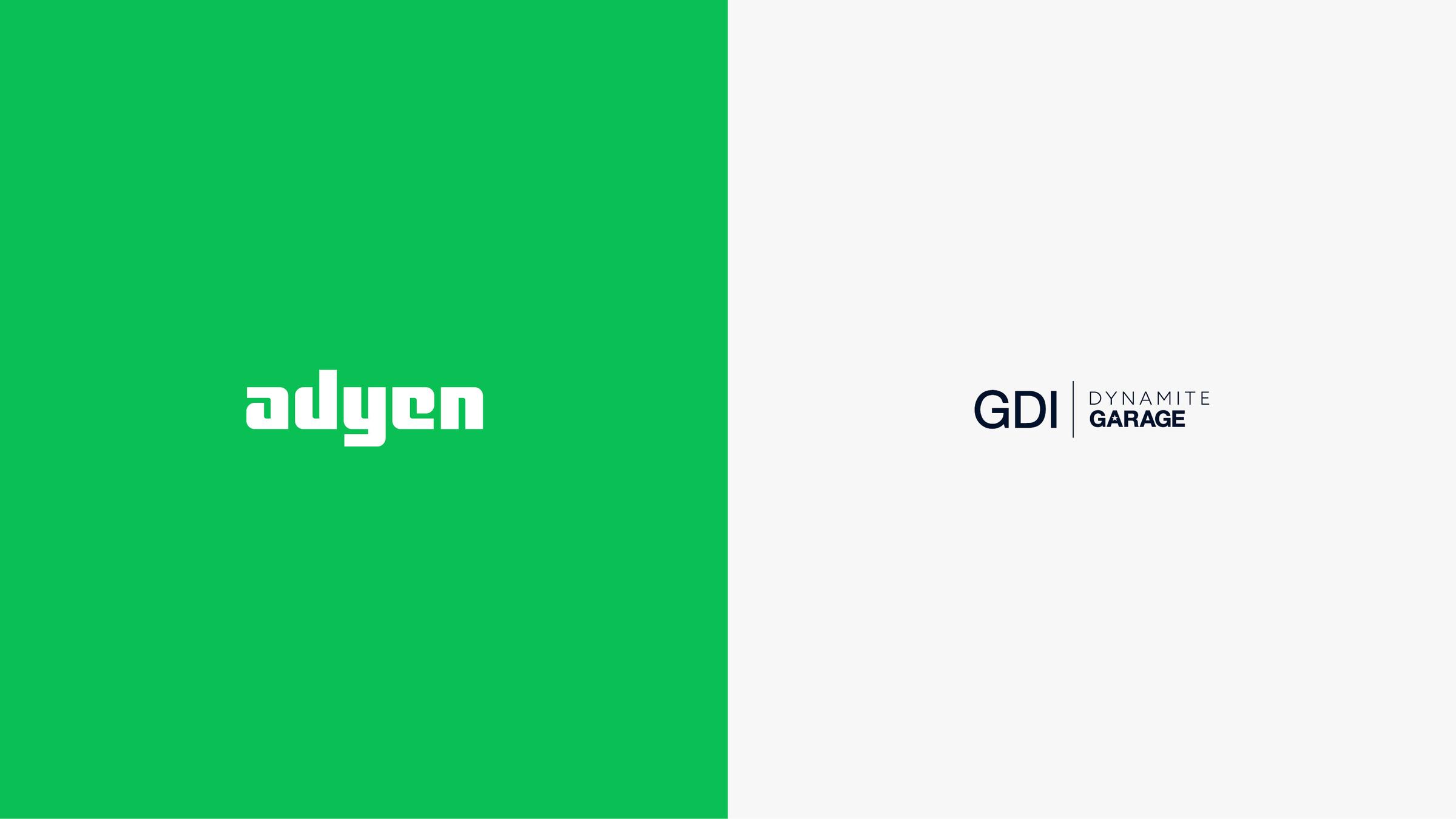 Press release with GDI splitscreen with Adyen logo 