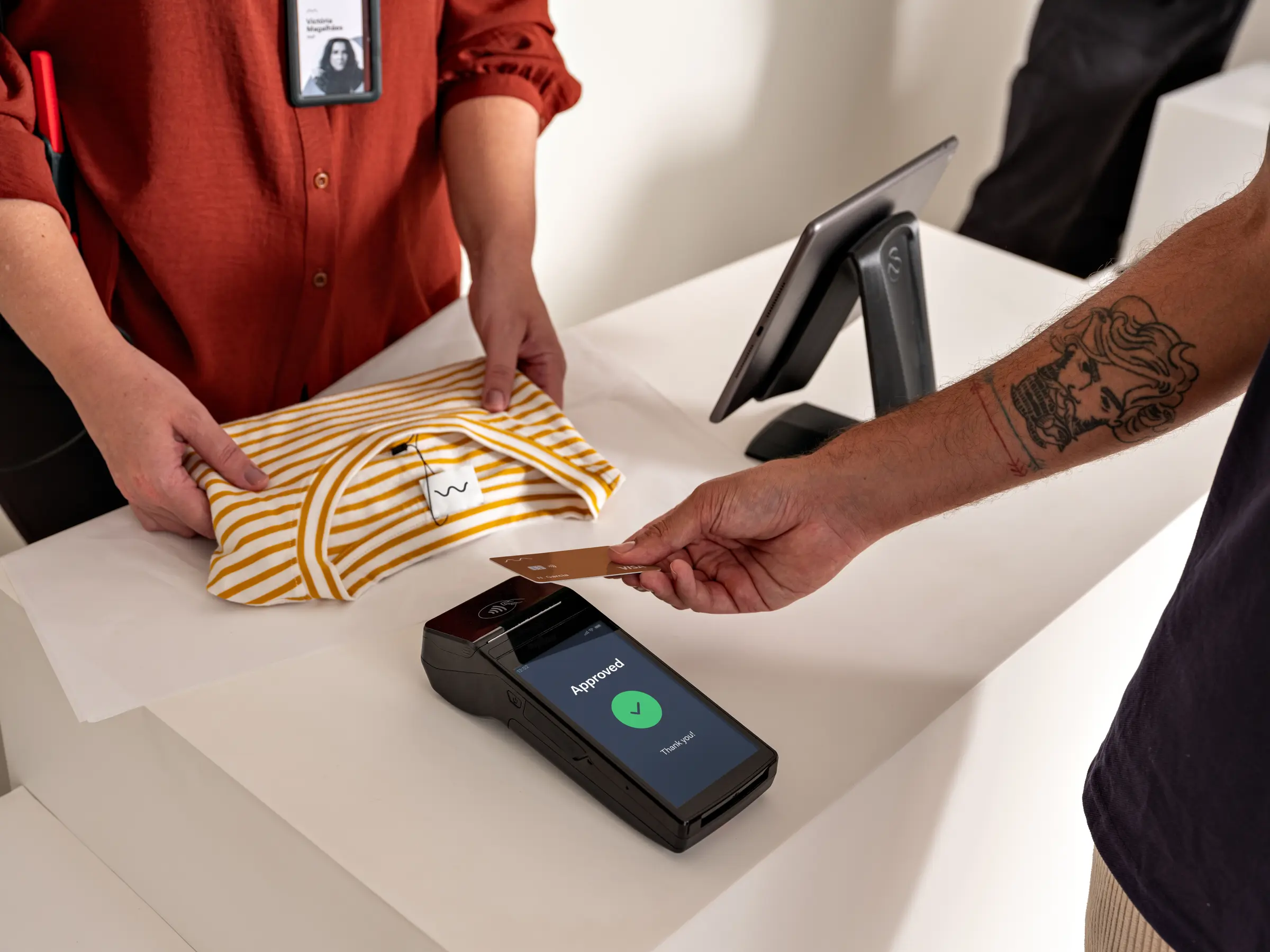 Shopping at a fashion store for clothes