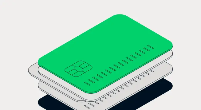 Illustration of a pile of credit card