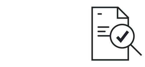 Dokument mit Häkchen, symbolisiert erfolgreiche Überprüfung oder Genehmigung